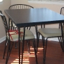 vintage black card table
