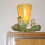 oriental lamp with fiberglass shade