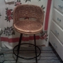 vintage rattan barstool