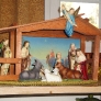 vintage wooden manger