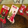 christmas stockings made from vintage kits