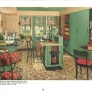 green and red 1940s kitchen