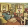 vintage blue and yellow sitting room 1940