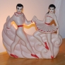 chalkware tv lamp