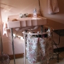 vintage homart pink bathroom sink by sears
