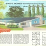 1960s ranch house exterior illustration