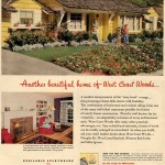 1953 storybook ranch home yellow paint