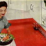1954 kitchen with micarta laminate countertops