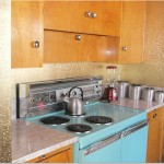 amys kitchen with original 50s wallpaper