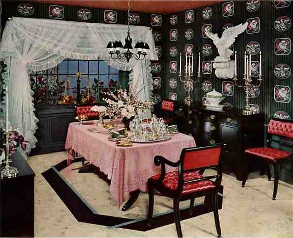 vintage wallpaper room. Traditional style wallpaper for your retro foyer or dining room – surround