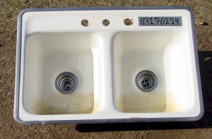 Get the sink vintage -- or Kohler has one just like this including with the Hootie ring.