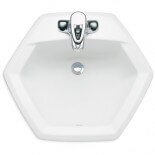 American Standard Hexalyn is a nice choice for a countertop lav - there are others, too, if you click here
