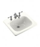 Kohler is the first place to check for retro style sinks including the Tahoe with metal hudee ring