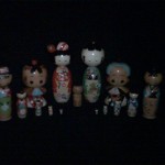 antique kokeshi dolls