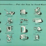 Kitchen accessories from the trade catalogue “243 New Ideas for Your Kitchen", ca. 1955. Kalamazoo Stoves and Furnaces, Kalamazoo, Mich., publisher. Promised gift to Historic New England from a private collection. Used on this site with permission.