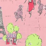 pink poodle wallpaper color by design girls collection
