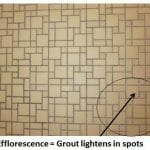 efflorescence in tile