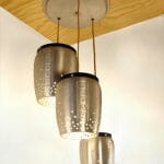 pendant lights made from vintage kitchen canisters