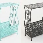 painted metal side tables