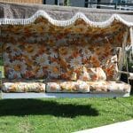 vintage patio glider mill finish