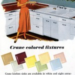eight colors of vintage crane kitchen sinks
