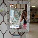vintage ceramic mirror