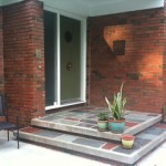 mid century modern porch entry