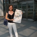 retro renovation in the new york times - cindy in front of the new york times!