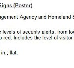 Homeland Security Threat Level Posters Signs