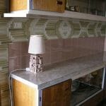 retro wallpaper in the kitchen