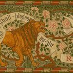 walter crane's lion and dove illustration turned into a poster