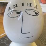 LaGardo Tackett 1958 egg shaped condom canister "Think"
