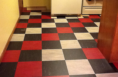 John's kitchen before-and-after: Linoleum tile flooring transforms ...