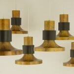 vintage lightolier pendants from a theater