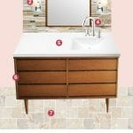Flintstones meet Jetsons retro modern master bath remodel