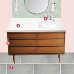 Kate's retro modern bath remodel idea board 2