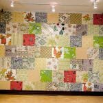 how we installed vintage wallpaper crazy quilt style
