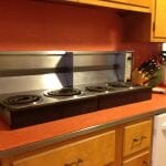 vintage fold down electric burners in bonnies 1950s kitchen