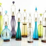 Blenko Glass lamps from Rejuvenation as published on RetroRenovation.com