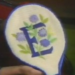 erica wilson needlepoint tennis racket cover image