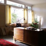 window treatments mid century modern house