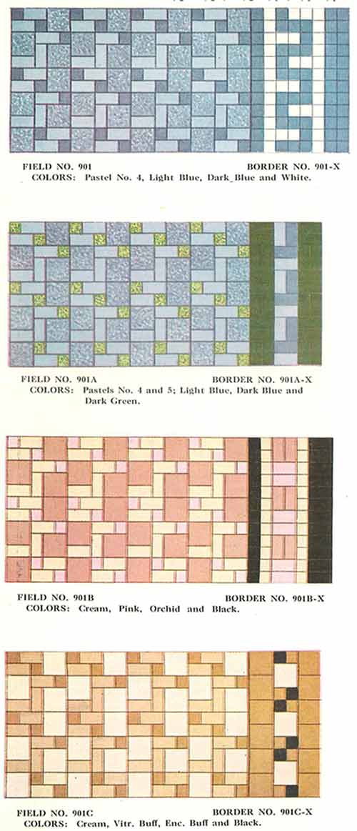 112 patterns of mosaic floor tile -- in amazing colors ...