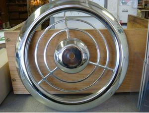 Big find: NOS chrome Emerson Pryne exhaust fan grille covers 