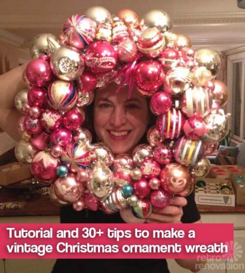 How do you make an ornament wreath?