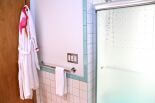 vintage aqua bathroom