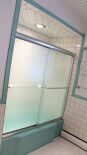 vintage aqua bathroom