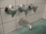 vintage aqua bathroom