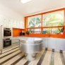 midcentury-modern-orange-kitchen
