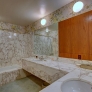 Eb Zeidler time capsule house marble bathroom