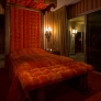 retro-orange-tufted-bed-60s